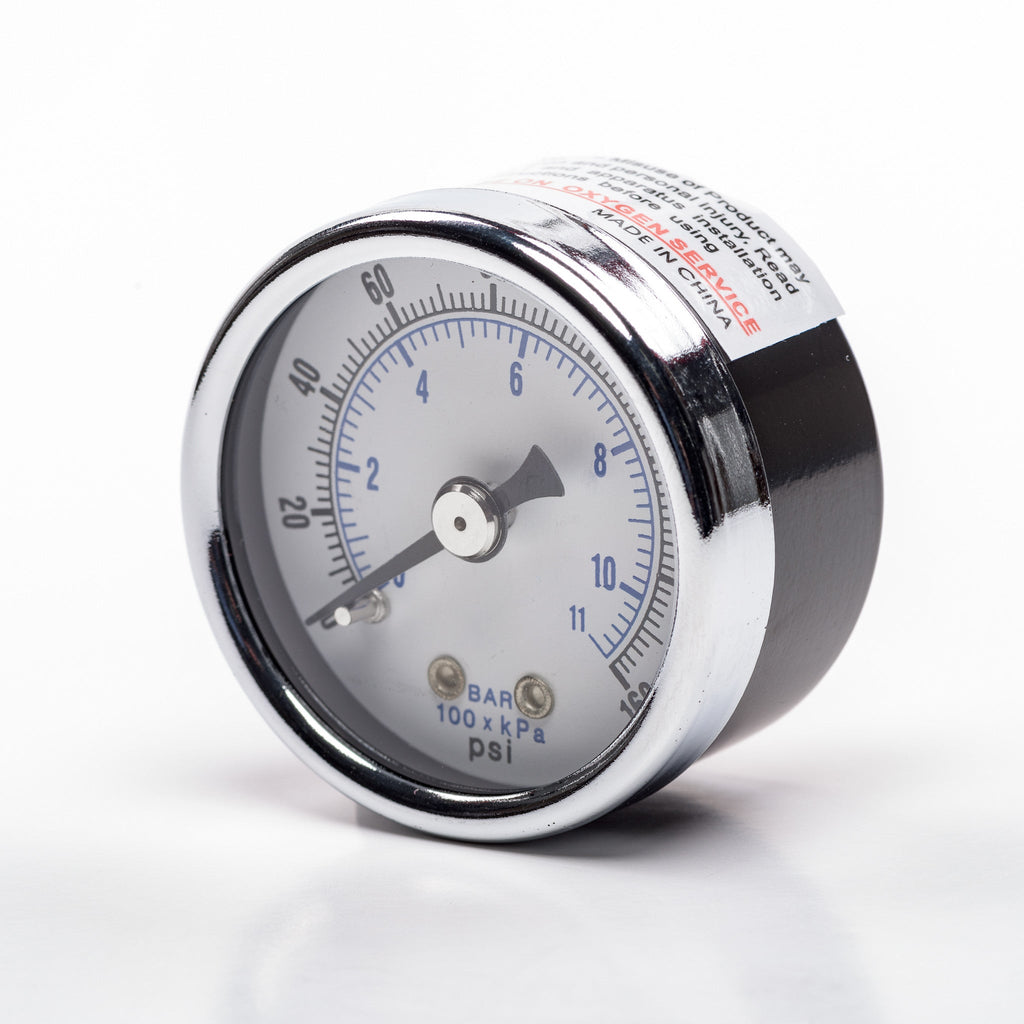 Back-Mount Pressure Gauge (1/8" 160psi)