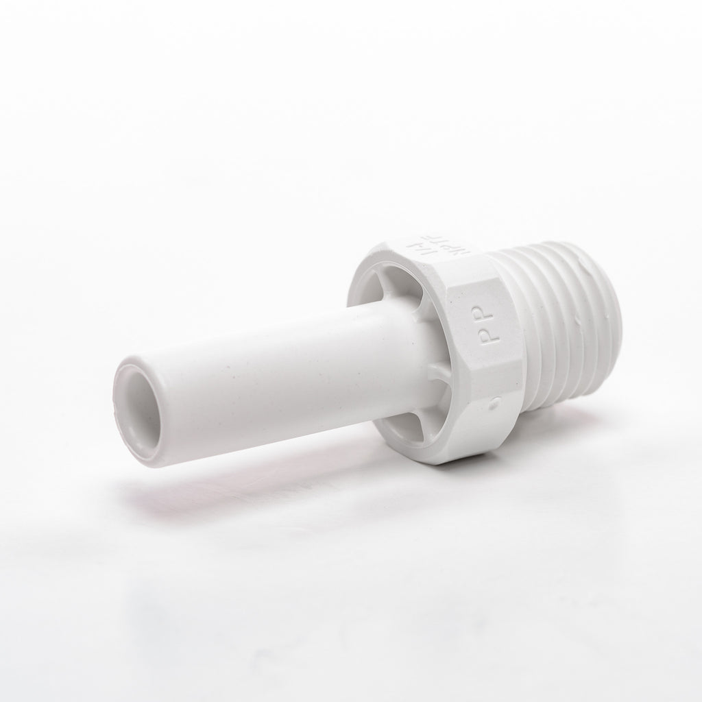 Male Stem Adapter (1/4" NPT x 3/8" Tubing)