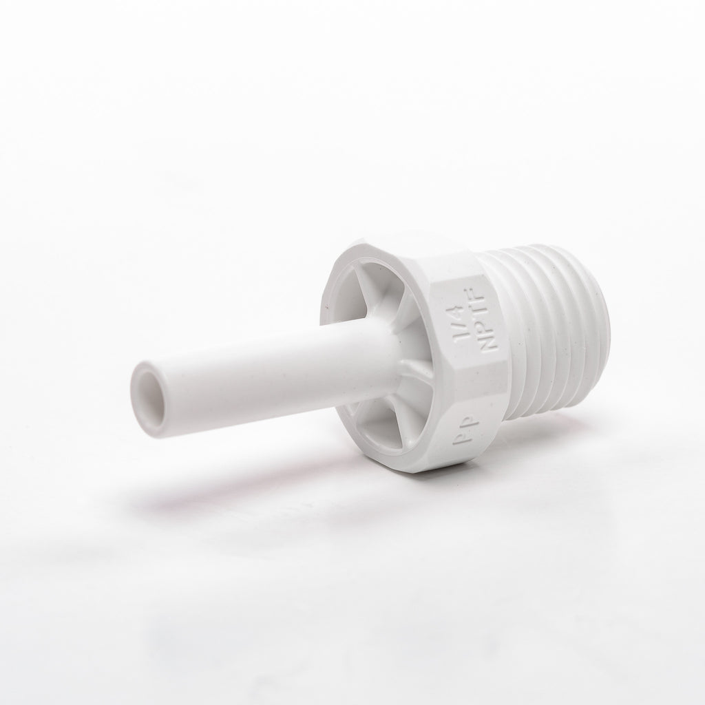 Male Stem Adapter (1/4" NPT x 1/4" Tubing)