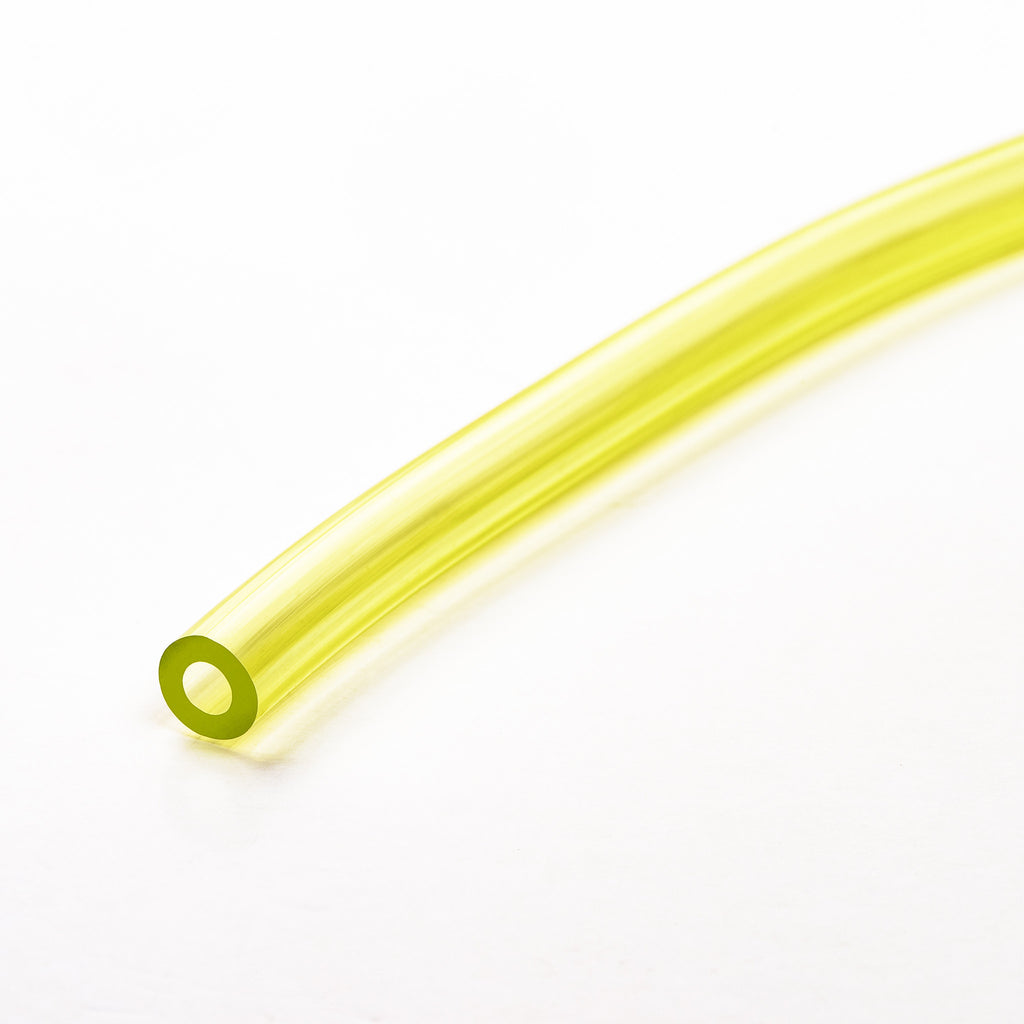 Transparent Polyurethane Tubing (1/4" O.D. x 1/8" I.D., Yellow, 12')